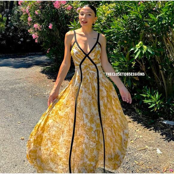 ZARA Blogger Fave Printed Maxi Dress NWT 💛 - Picture 5 of 16